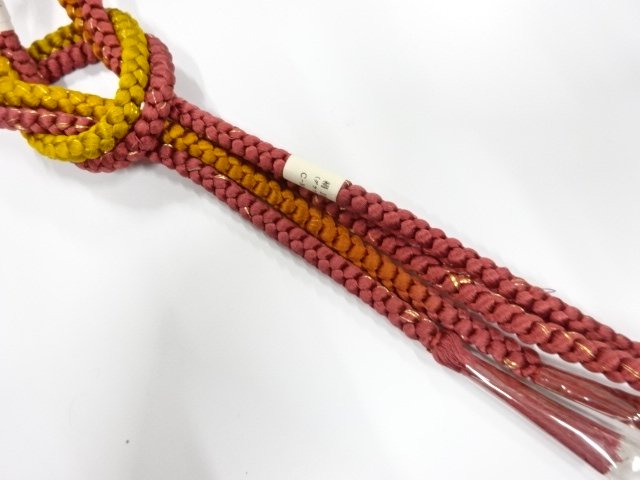 未使用品　正絹　手組帯締め